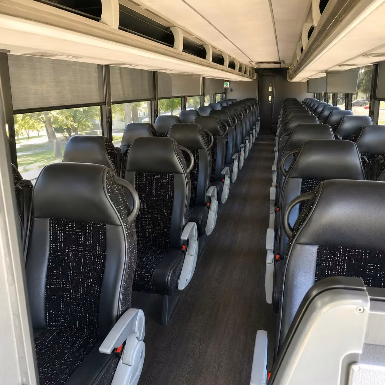 56 passenger charter bus interior